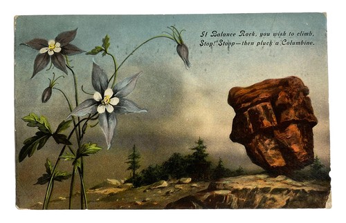 Balance rock columbine flower - balance,